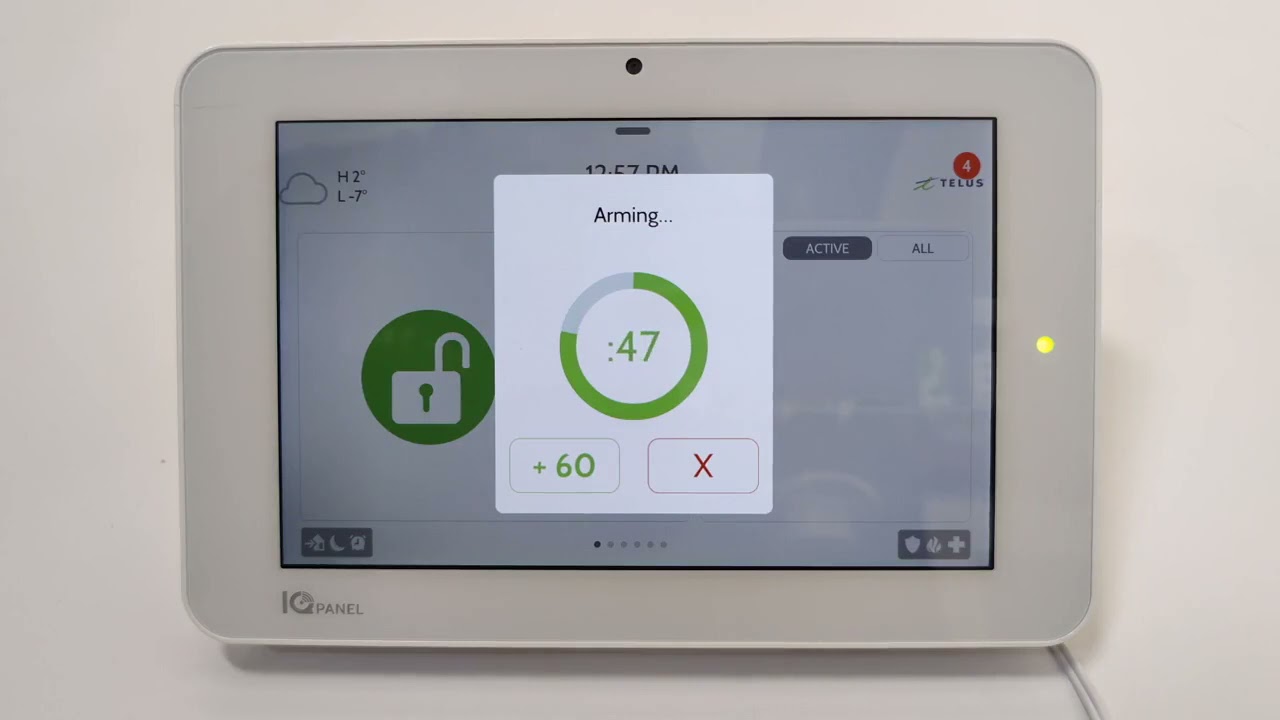 TELUS | How do I arm my control panel?