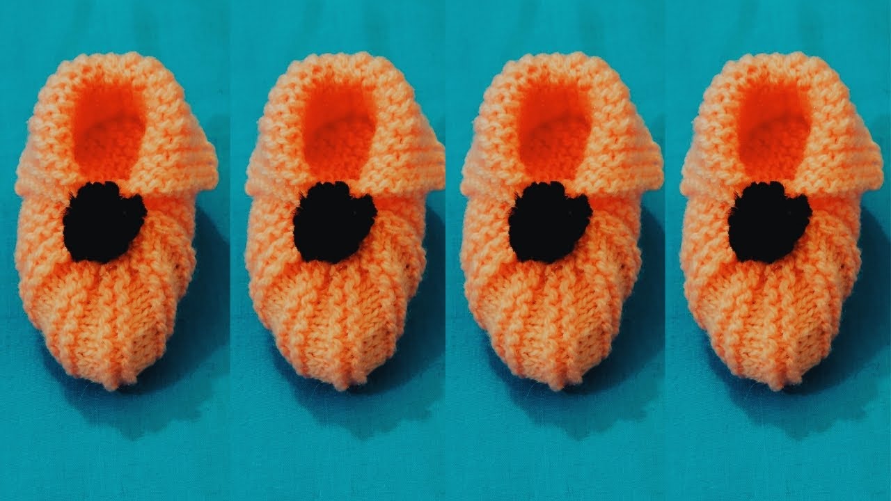 Make a very easy baby socks💛 baby booties knitting for beginners💜@sdboutique7548 