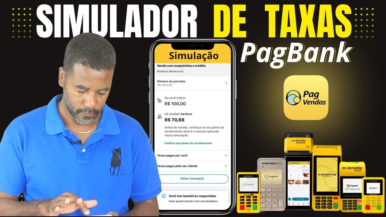 Simulador de Taxas PagVendas - VEJA QUANTO VOCE VAI RECEBER Vendendo com PagBank