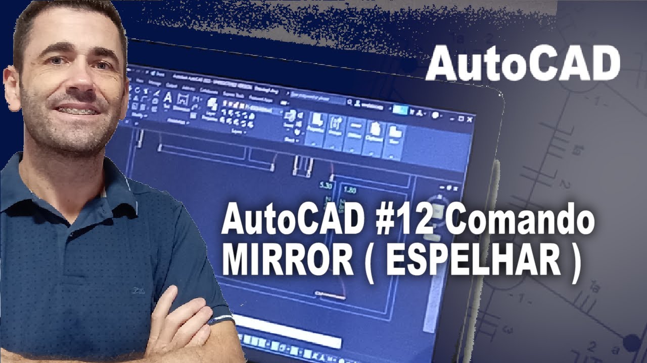 AutoCAD #12 Comando MIRROR ( ESPELHAR ) no AutoCad