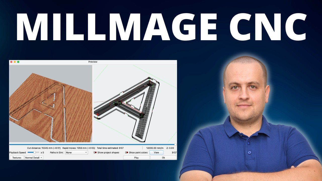 MillMage CNC od podstaw - kieszenie, kontury i mostki | Tutorial PL