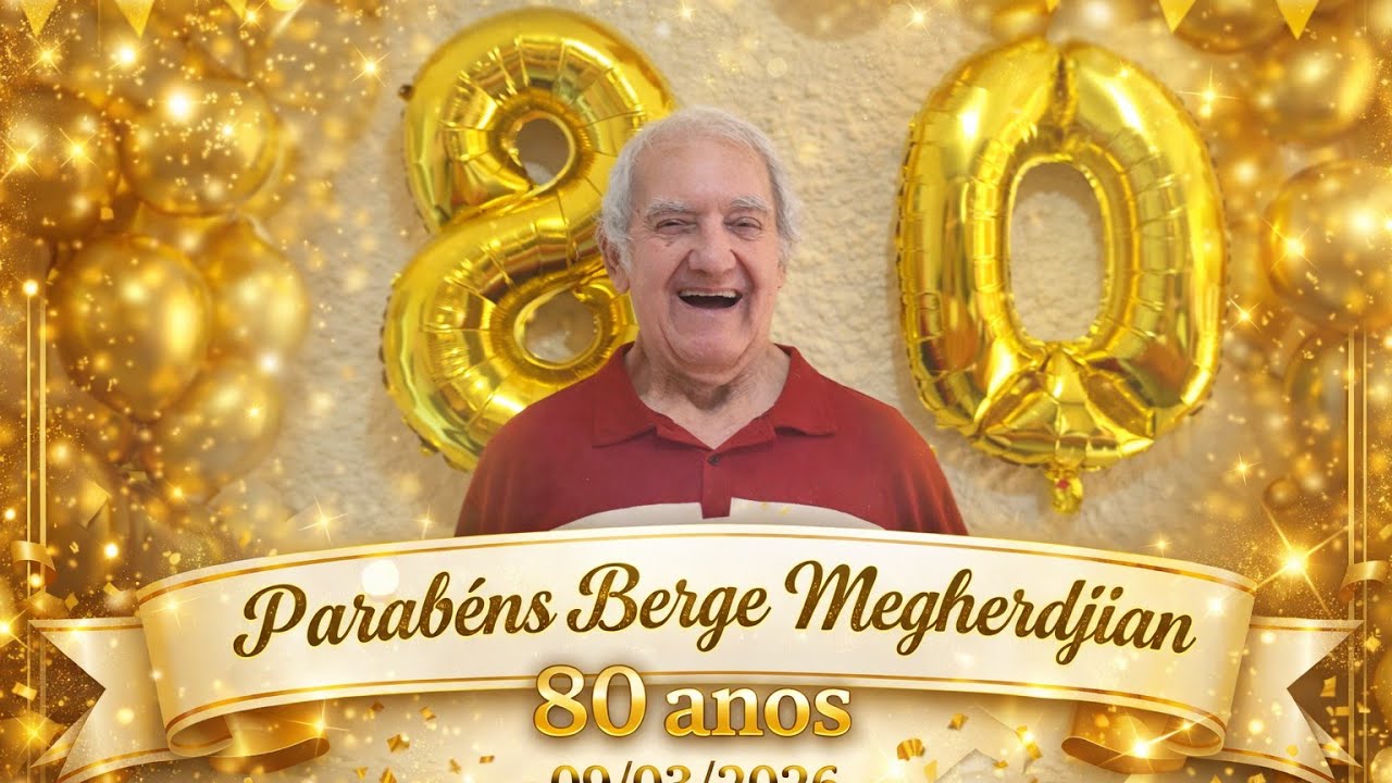 Aniversário de Berge Megherdjian 🥳🎂🥂💙 #80anos #happybirthday #anaclaricebelezamadura 