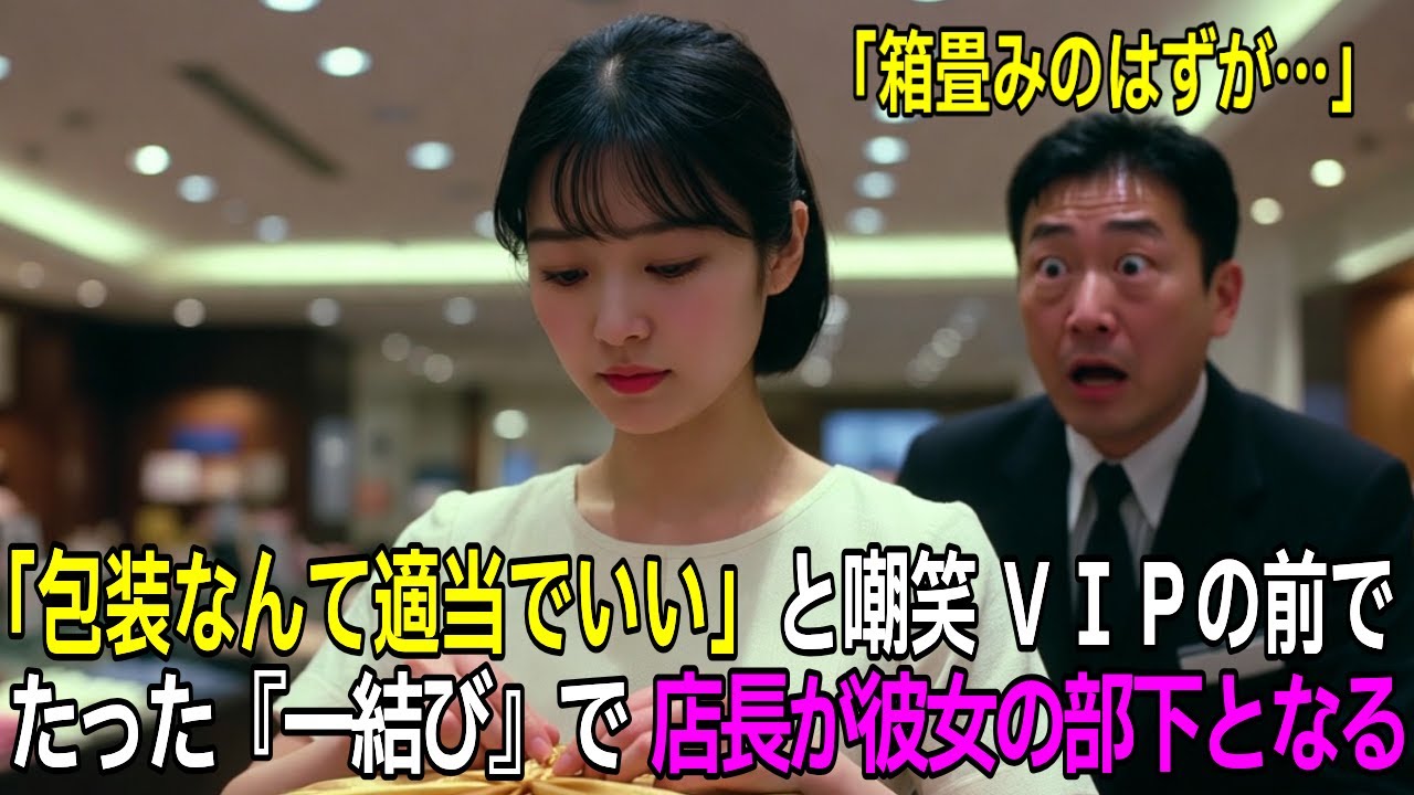【感動する話】「清掃員に包ませろｗ」老舗百貨店のVIP会長が“神の包装”に絶句…10分後、店長は解任。即座に彼女の『カバン持ち』へ降格した悲惨な末路