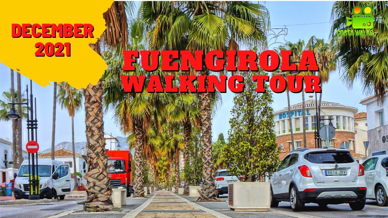 Fuengirola, Costa Del Sol, Walking Tour, December 2021, Malaga, Spain 4K