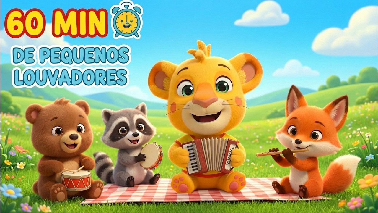 1 Hora de Louvor Infantil para Paz e Diversão🤸📖 | Músicas Gospel Kids