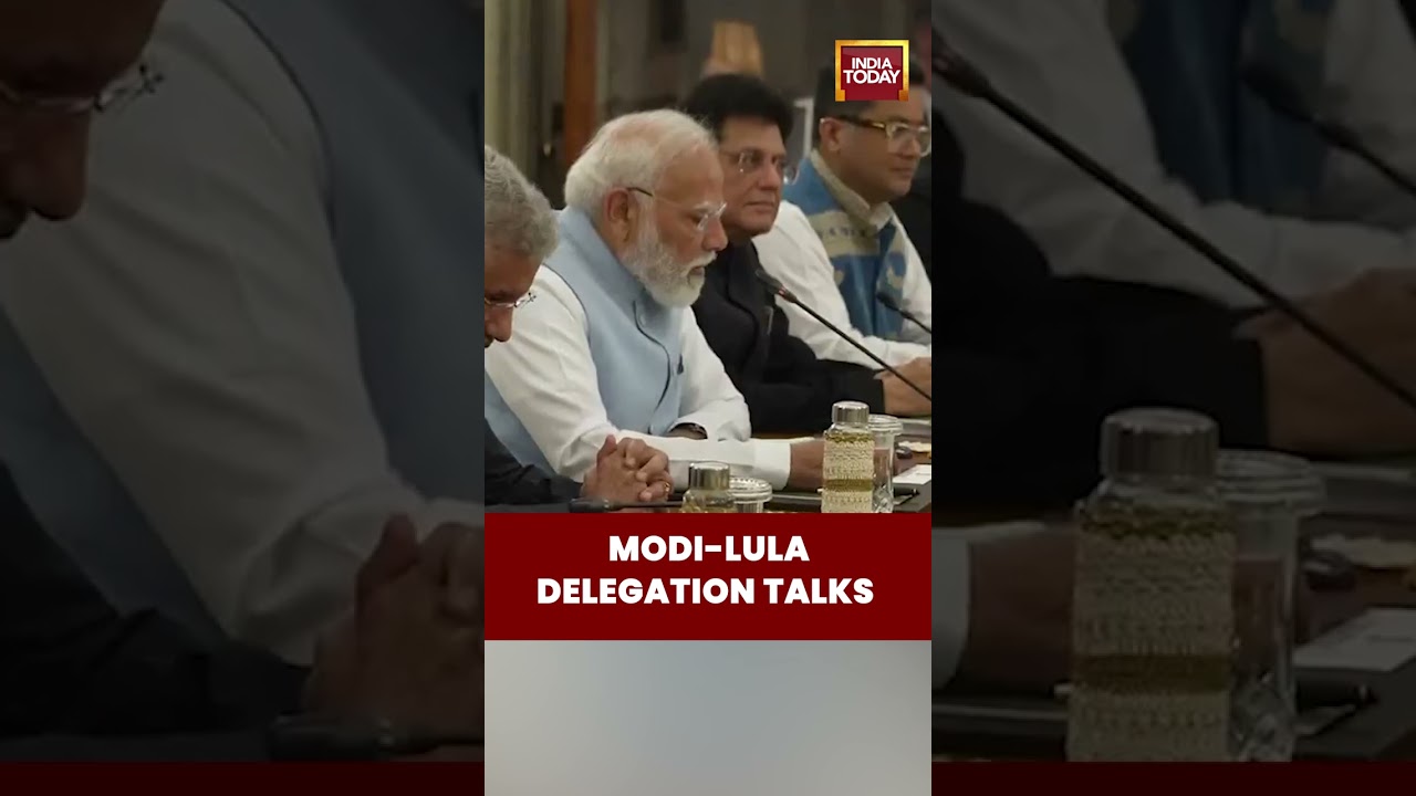 PM Modi Holds Delegation-Level Talks with Brazilian President Lula da Silva at Hyderabad House