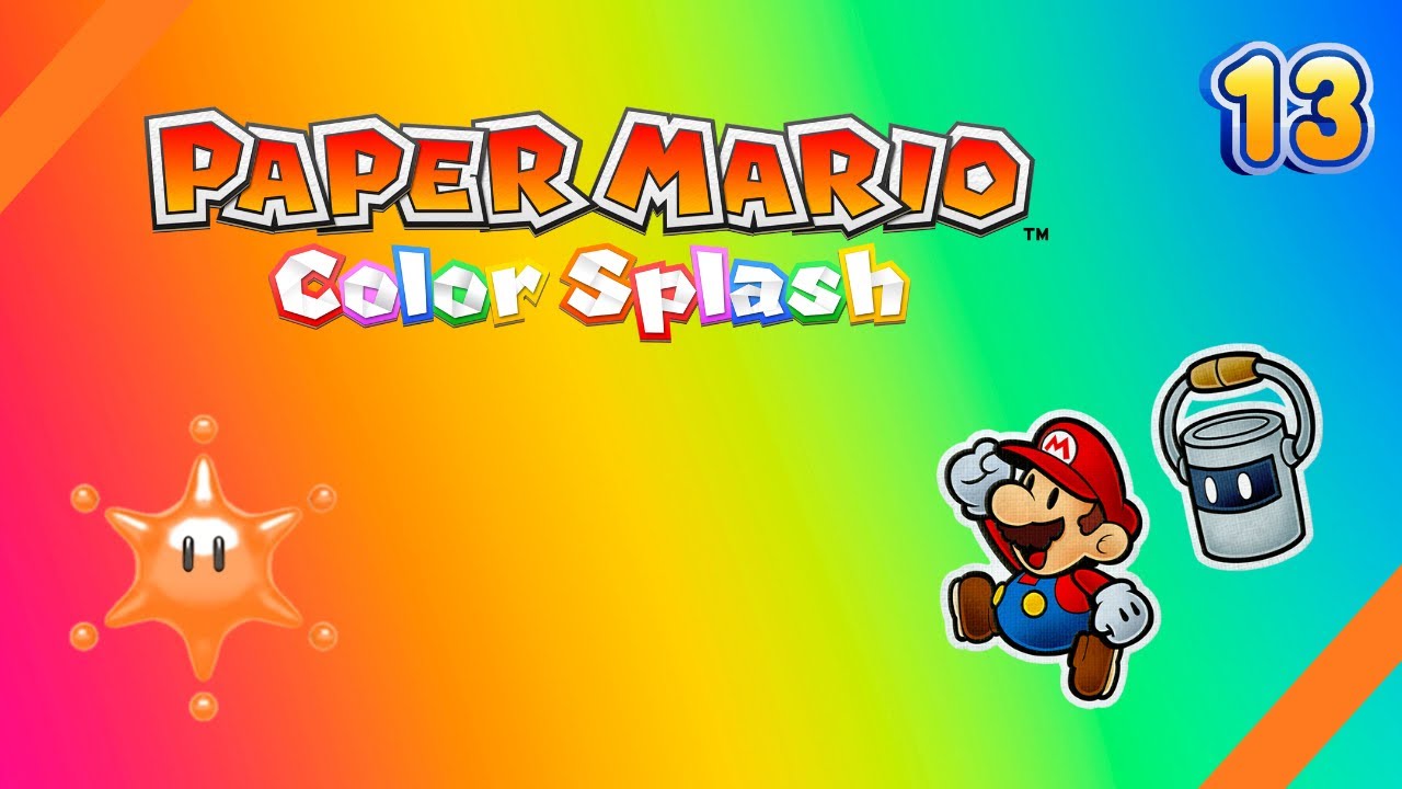 Paper Mario Color Splash - Finding the Orange Big Paint Star - Part 13