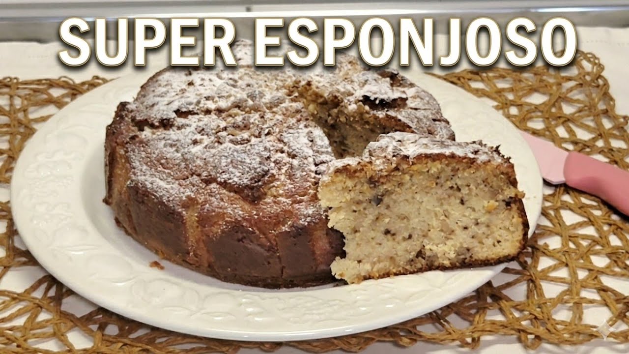 Bizcocho de naranja con nueces 🍊 receta casera fácil y esponjosa