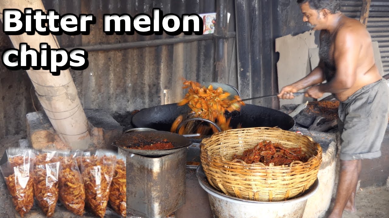 Bitter melon chips making - Street Foods Village Foods