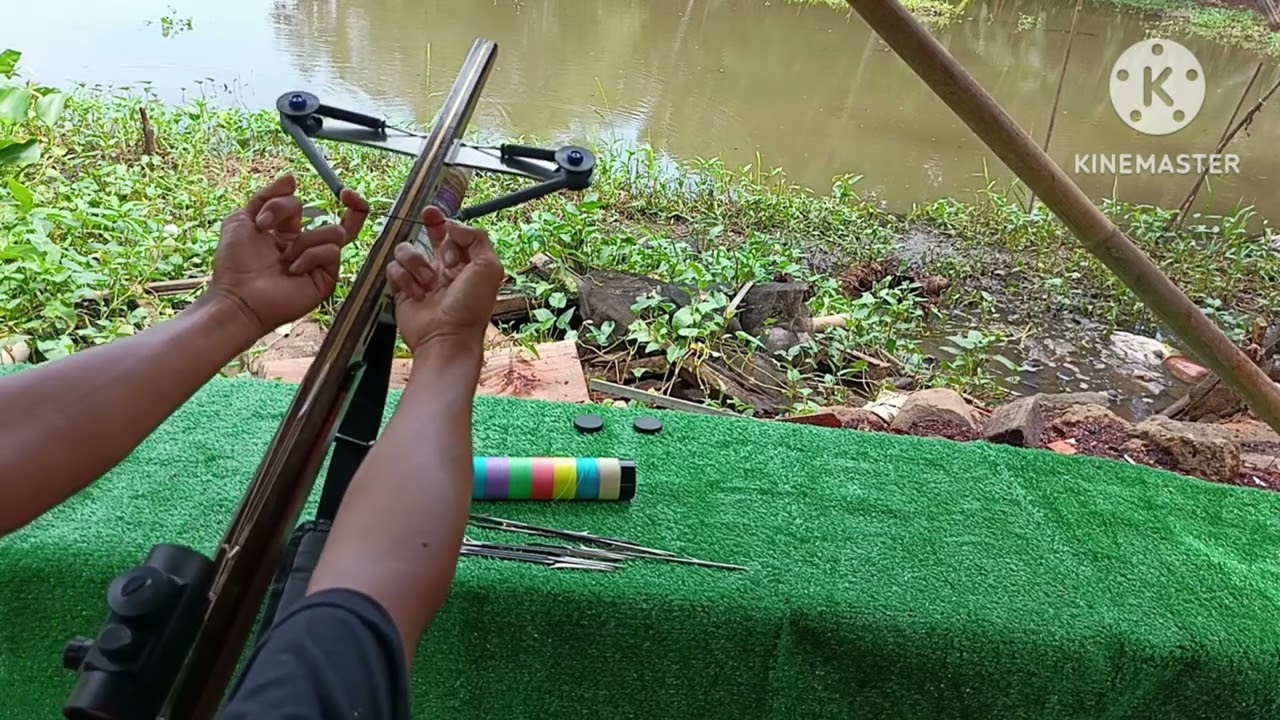 Unit panah ikan laras 70 cm karet 14 mm