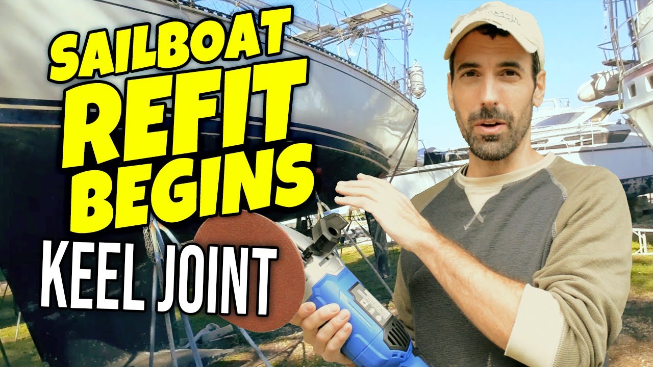 Ремонт круизной парусной яхты НАЧИНАЕТСЯ с ремонта киля во Флориде | Sailing Balachandra E113
