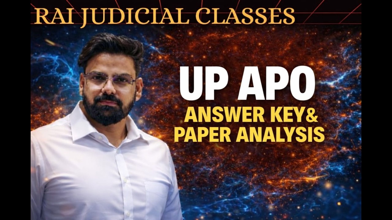 UP APO GS Answer Key | Analysis | Ravi Sir