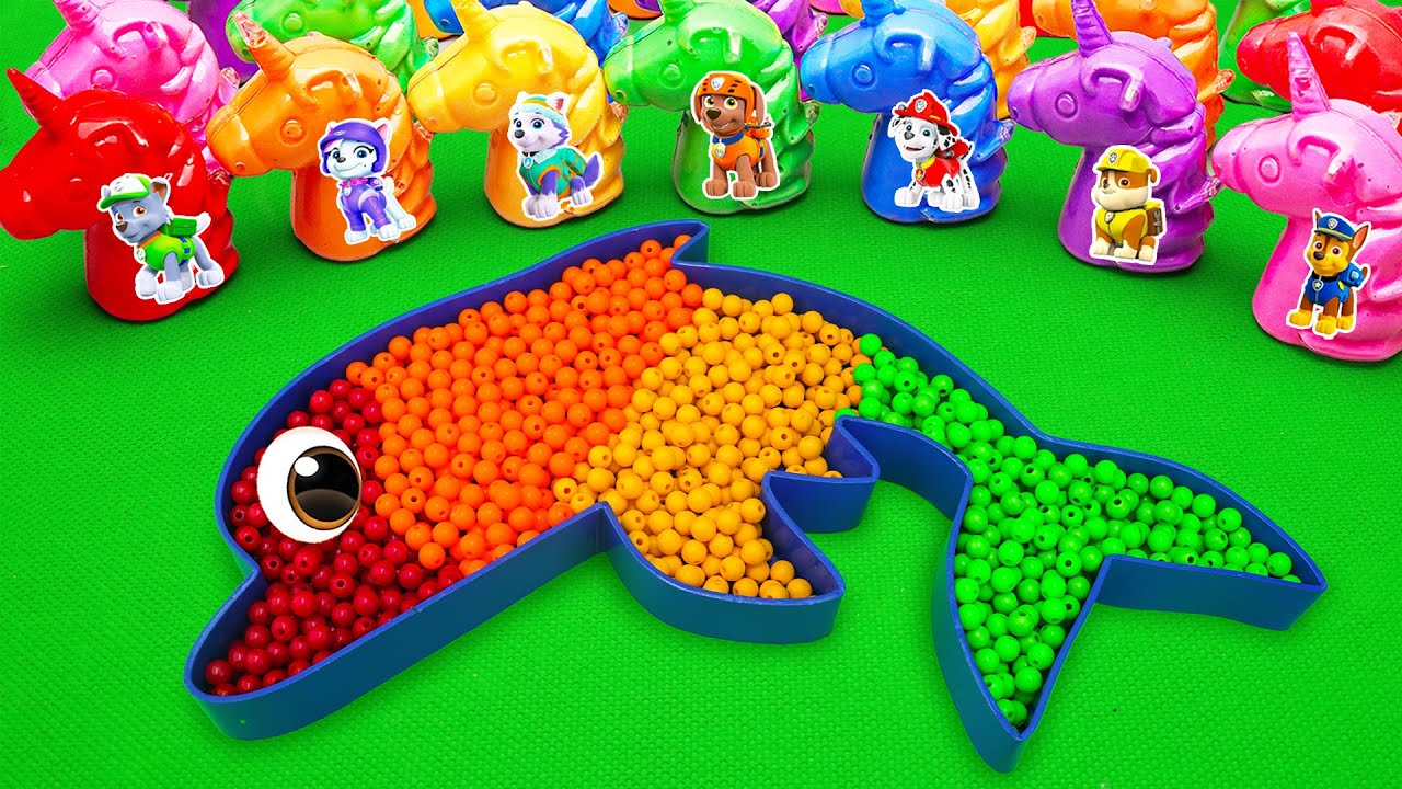 Satisfying ASMR Video 🌈🐬 How To Make Rainbow Dolphin Bead by Mixing Coloful SLIME Unicorn in Bathtub