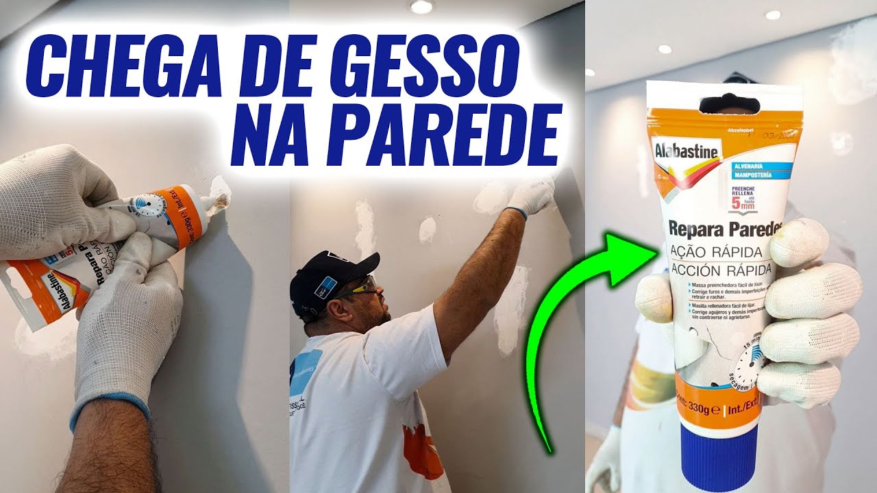 MELHOR solução que GESSO para reparos na parede - REPARA PAREDES AÇÃO RÁPIDA ALABASTINE CORAL