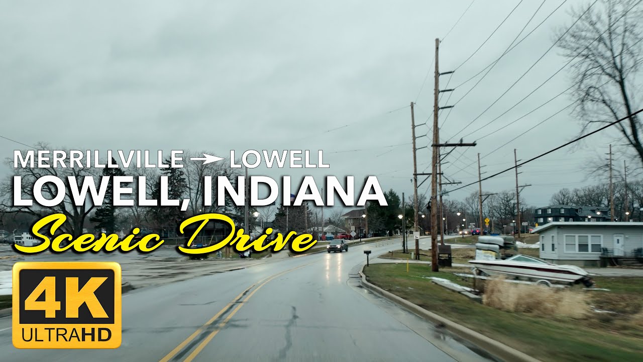 Scenic Drive from Merrillville to Lowell, Indiana | A Quiet Winter Morning Journey 4K