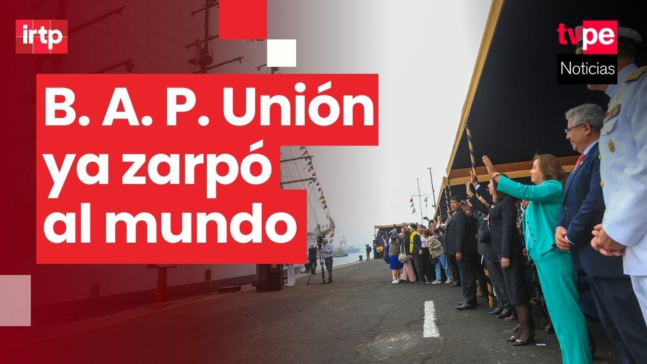 Presidenta Dina Boluarte despide al B. A. P. Unión rumbo a su viaje de instrucción internacional