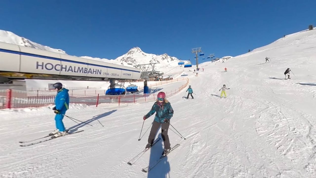 Obertauern, Austria, January 2024. Ski run blue 10a/8a