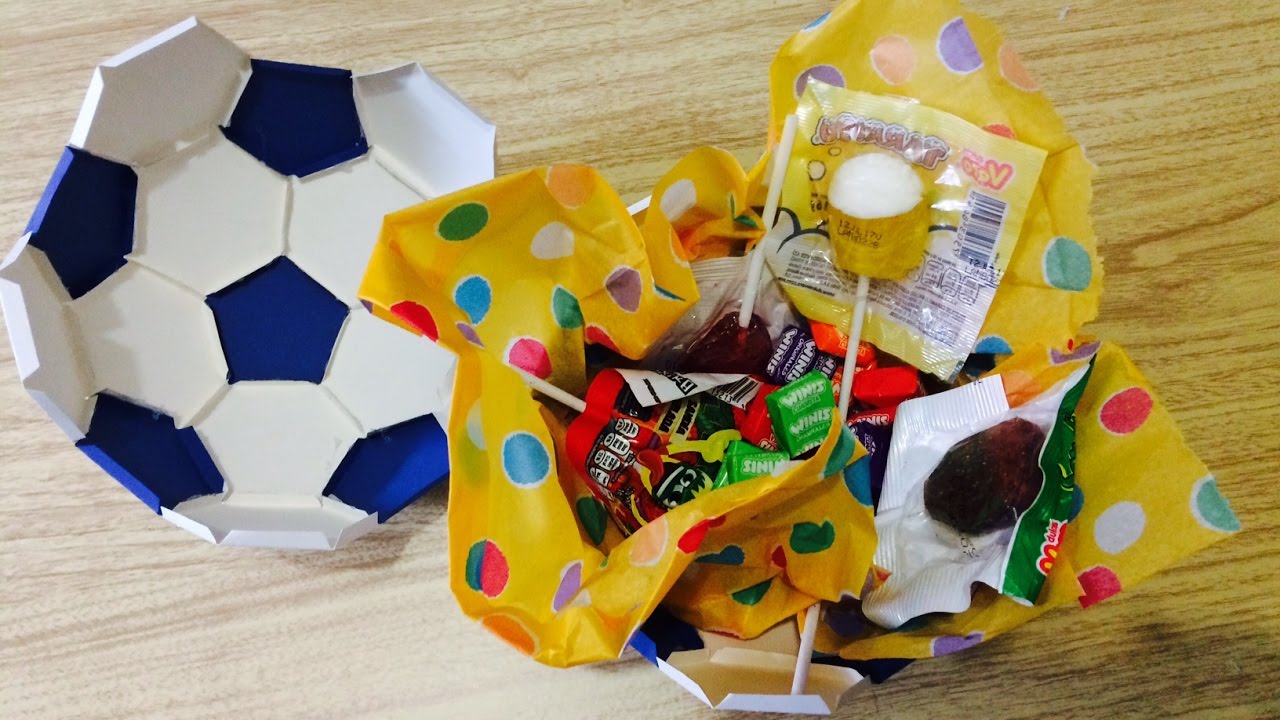 DIY: Dulcero/caja de regalo/balón de futbol/ soccer (sorpresa)/ regalo novio