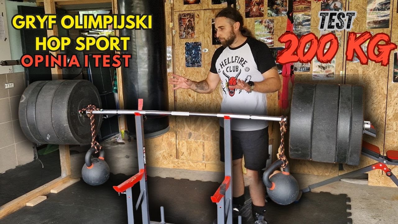 Jak dużo Wytrzyma? Test Gryfu Olimpijskiego 220 Hop Sport cm z dużym Obciążeniem!