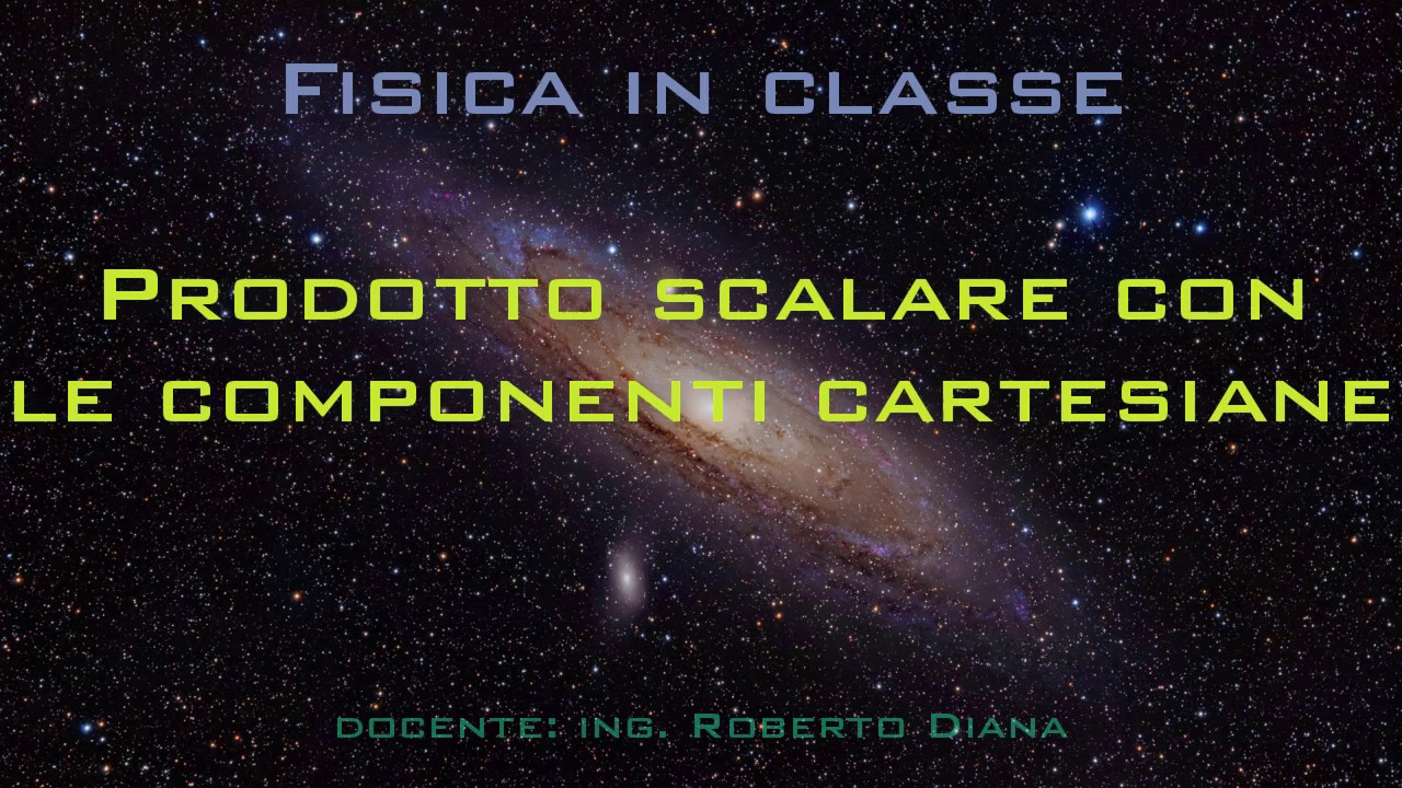 Prodotto scalare con le componenti cartesiane
