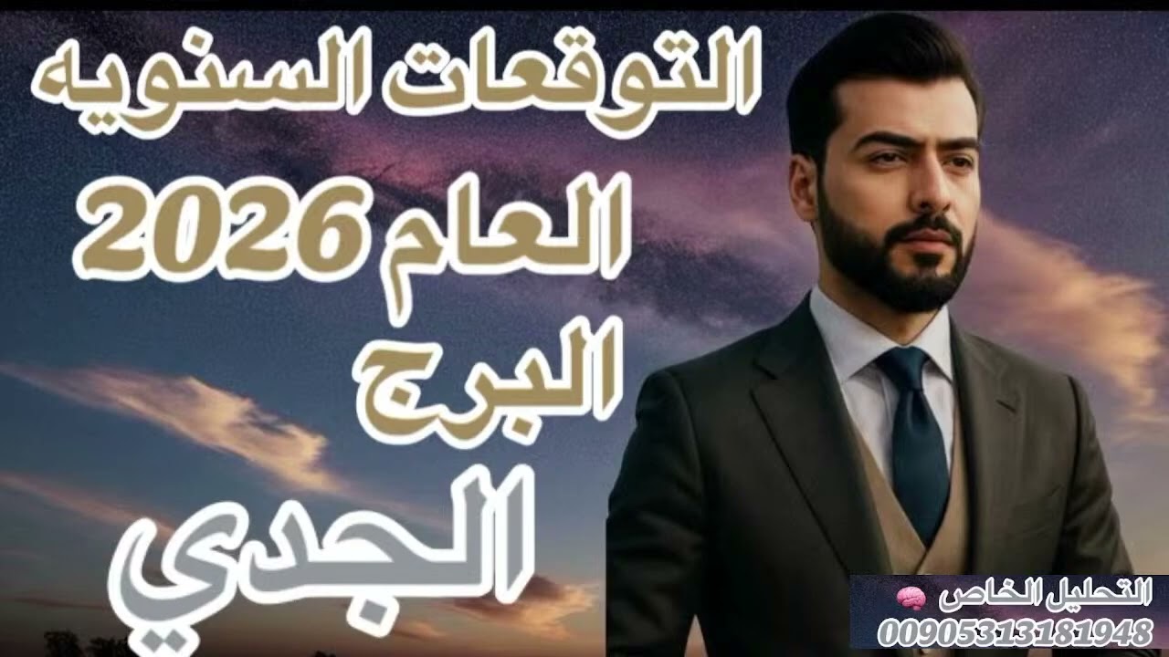 التوقعات   السنويه البرج   العام2026 مع الجدي عالم الفلك عبدالقادر