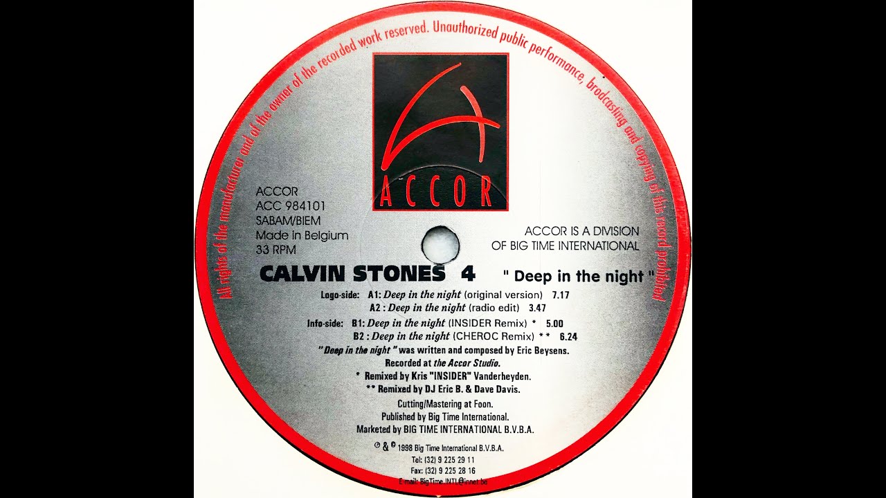 Calvin Stones • Deep In The Night (Insider Remix) (1998)