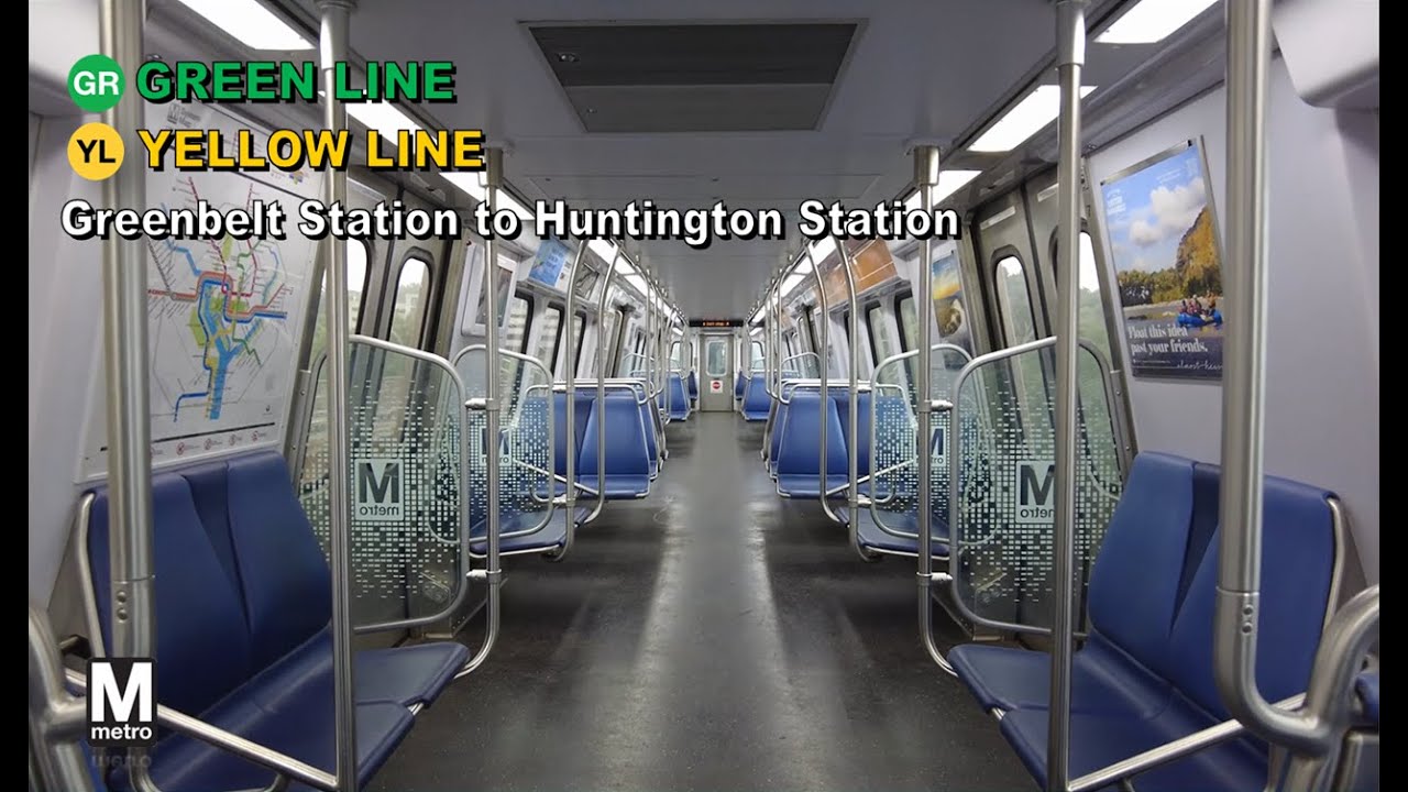 Washington Metro POV Walk: Greenbelt Station to Huntington Station Via Mount Vernon Square Station