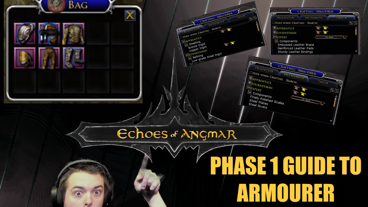 Echoes of Angmar - Phase 1 Armourer crafting tutorial and leveling guide
