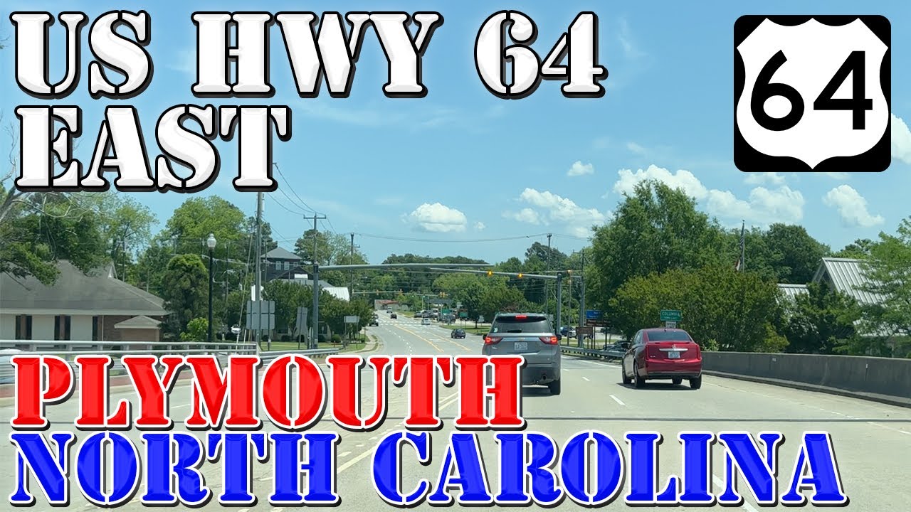 US 64 East - Plymouth to Columbia - North Carolina - 4K Highway Drive