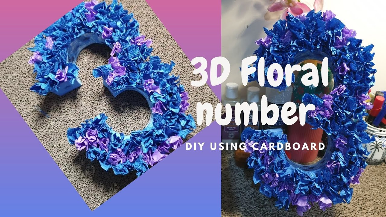 DIY Number 3 | How to make Number 3 with Cardboard | Birthday Decoration Ideas