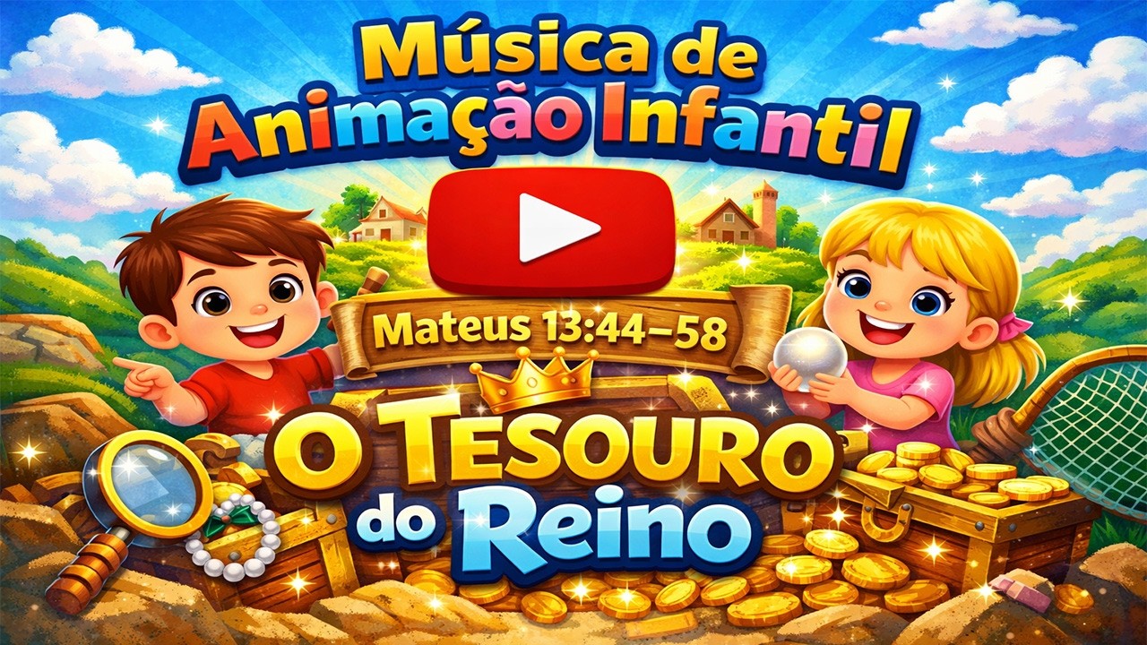 Música de Animação Infantil | O Tesouro do Reino 🏆✨| Parábola do Tesouro Escondido | Mateus 13:44–58