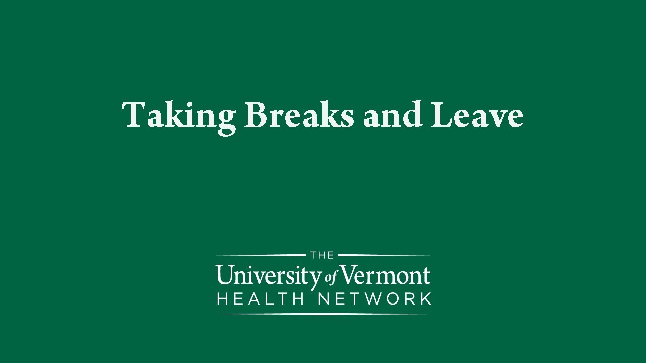 Althoff Taking Breaks and Leave