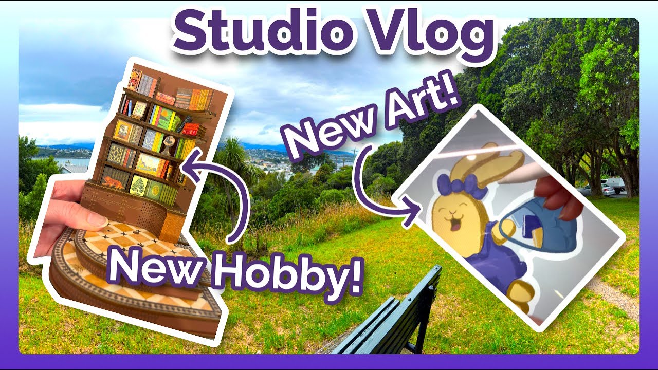 End of the Month Art, Uni Planning, and a Book Nook! | Studio Vlog
