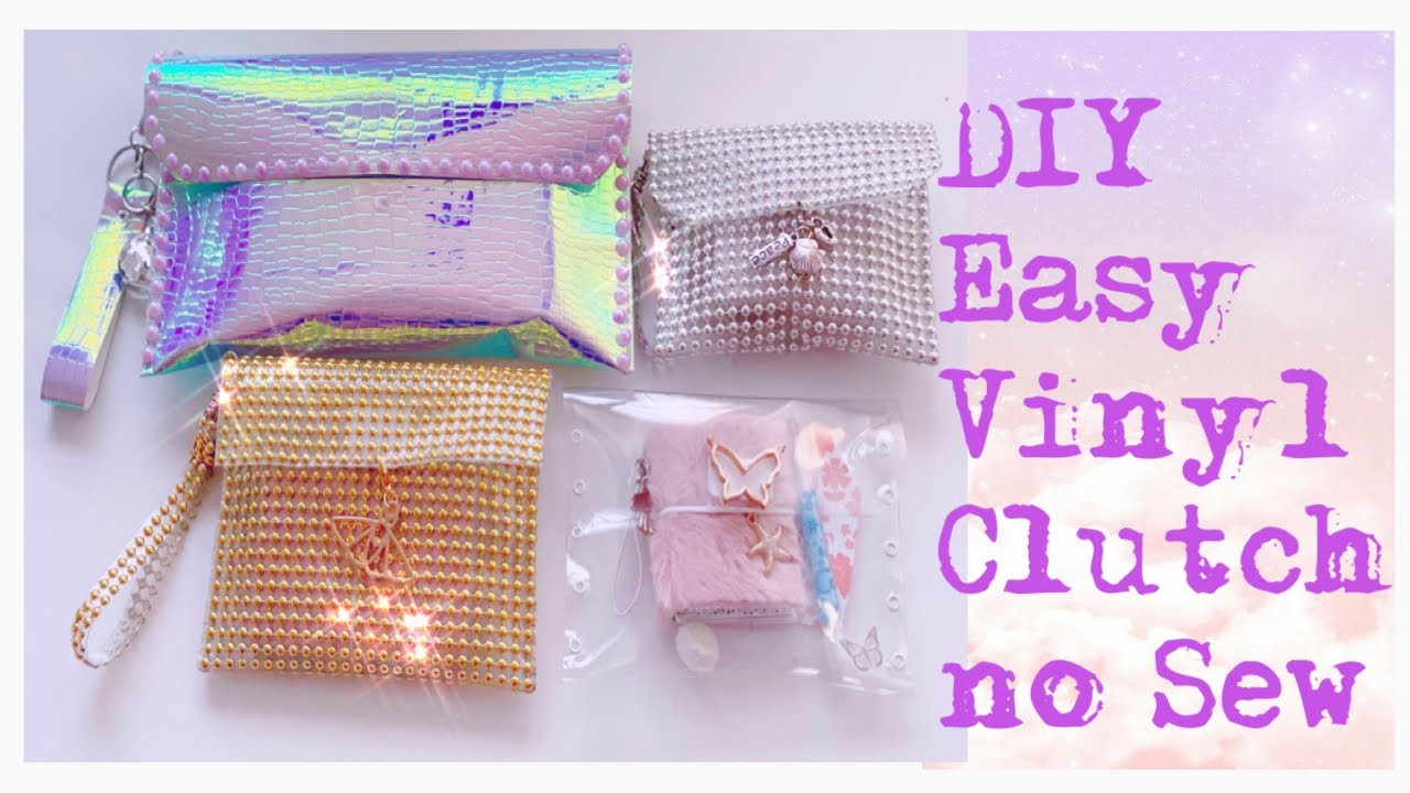 DIY EASY NO SEW VINYL CLUTCH