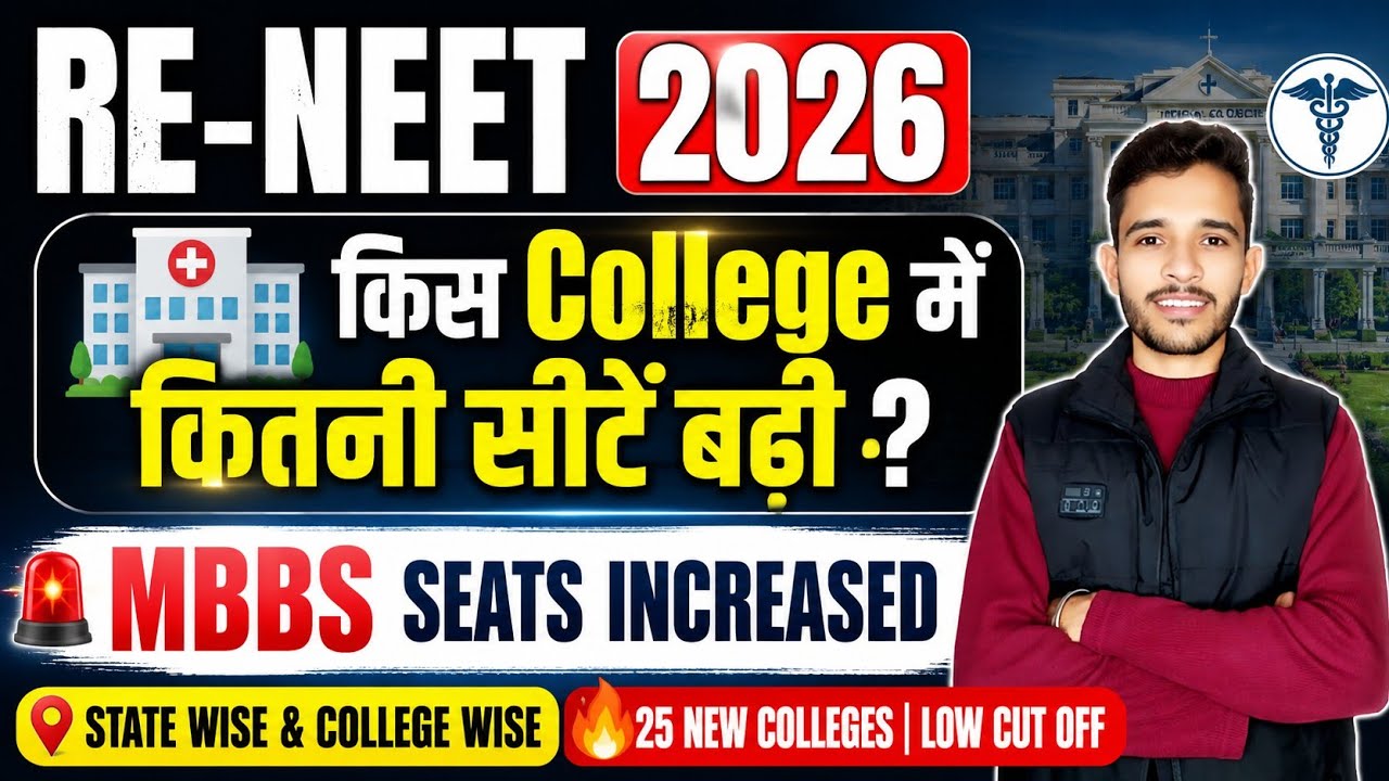 NEET MBBS Seats Increased 2026 | Re-NEET 2026 Seats Increased | NMC Seat Matrix 2026 | MBBS Seat ...