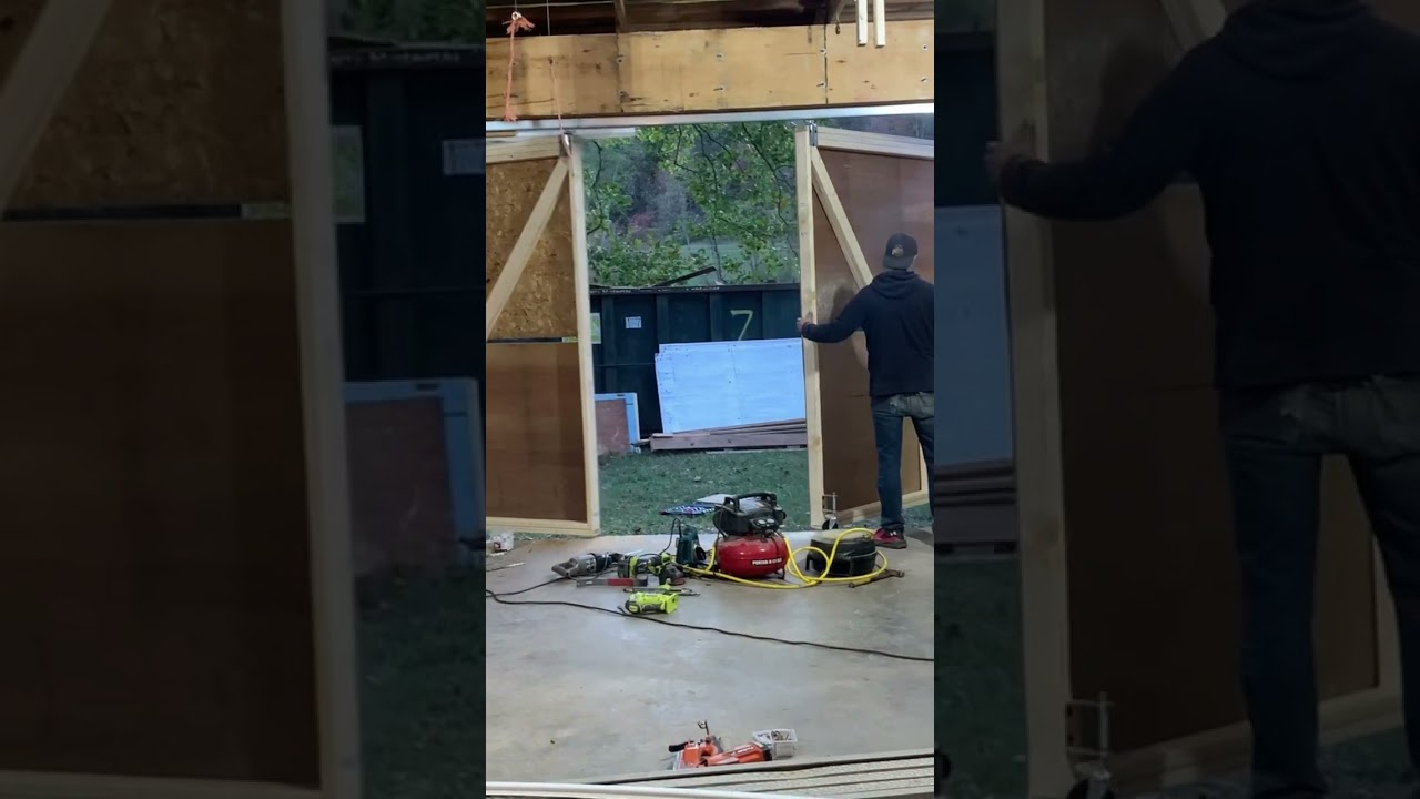 Bifold barn doors #carpentry #woodworking #bifold doors #barn doors #garage doors #pole barn doors