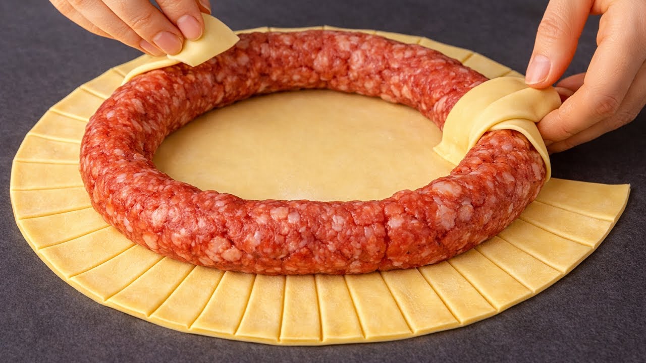 Eine festliche Vorspeise in nur 10 Minuten! Hergestellt aus Blätterteig!