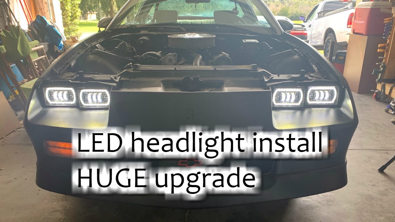 Установка светодиодных фар на Camaro 3-го поколения