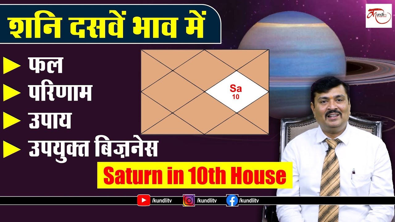 Saturn in 10th House | दसवें भाव में शनि के शुभ-अशुभ परिणाम व उपाय | 7808155555