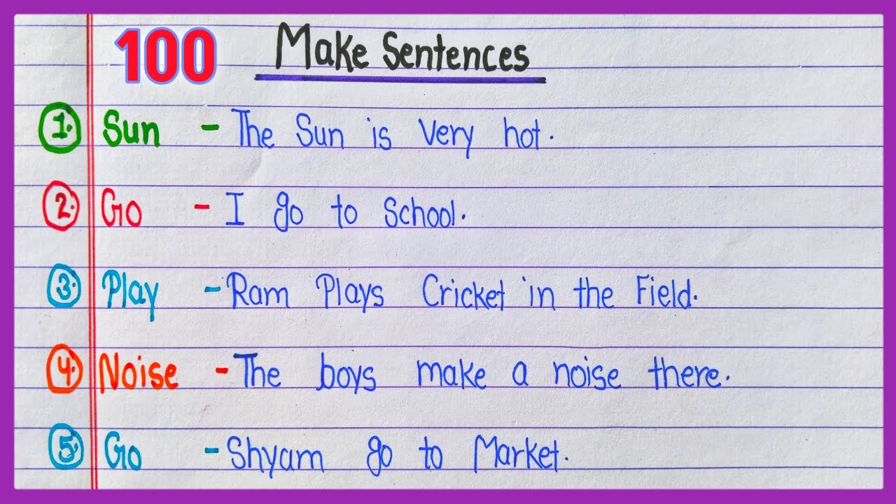 Make Sentences in english from 100 words || How to Make Sentences || Make Sentences || Part 71