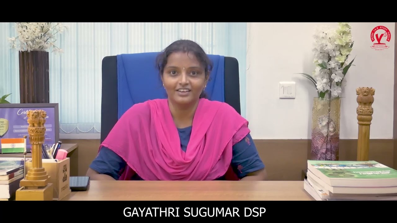 TNPSC Group 1 Topper GAYATHRI SUGUMAR DSP Speech Video