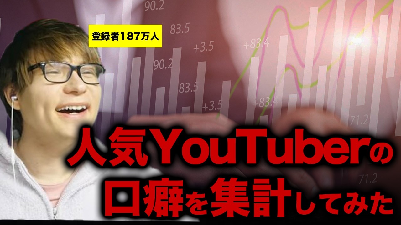 人気YouTuberの口癖を集計してみた。【PDS株式会社切り抜き】