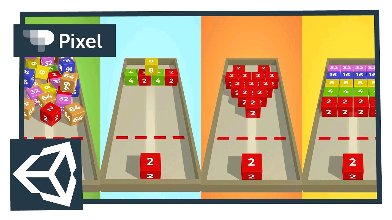 Создаем игру в механике Chain Cube в Unity | уроки для новичков