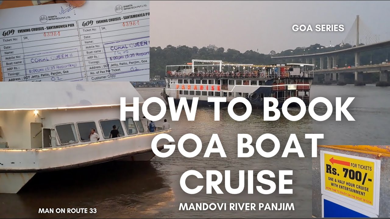 How to Book Boat Ride Mandovi River Panaji Goa | Santa Monica Jetty