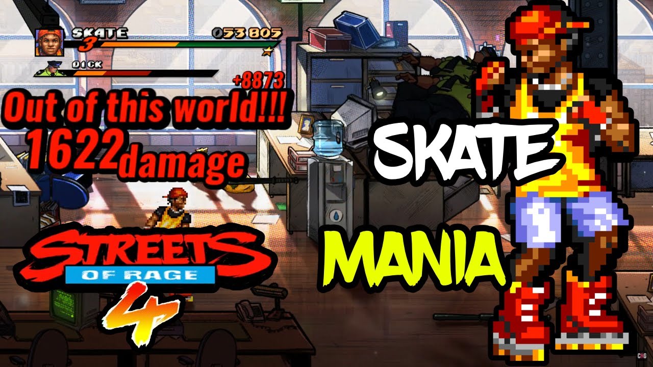 Streets of Rage 4 (v5) Arcade Gameplay - Mania - Skate (SOR3)