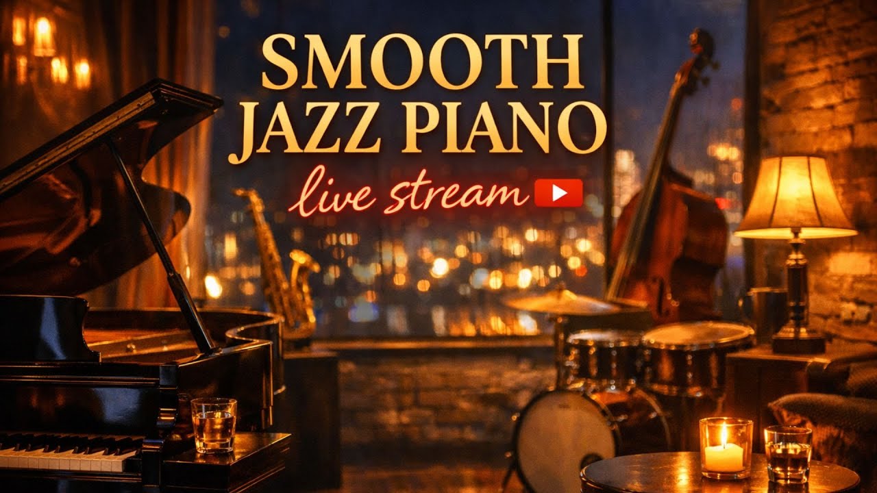 Smooth Jazz Piano 🎹 Relaxing Jazz Music for Study, Work & Sleep | Jazz Lounge Radio | 24/7 Live