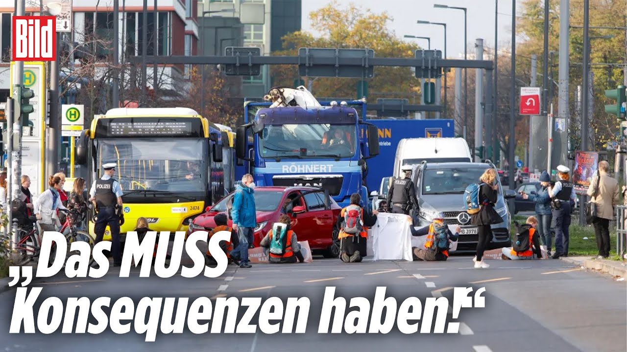Klima-Kleber blockierten Rettungskräfte: Radlerin nach Unfall hirntot