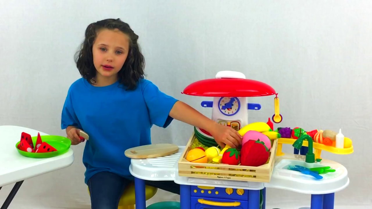 Learn English Words! Pretend Play Squishy Food Restaurant with Sign Post Kids!