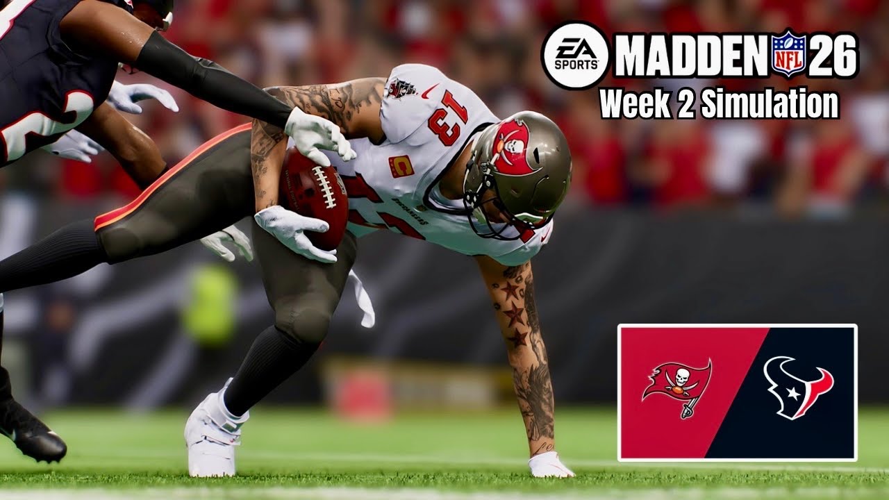 Texans vs Buccaneers | Week 2 Madden 25 Simulation (2026 Rosters | Full CPU Game)