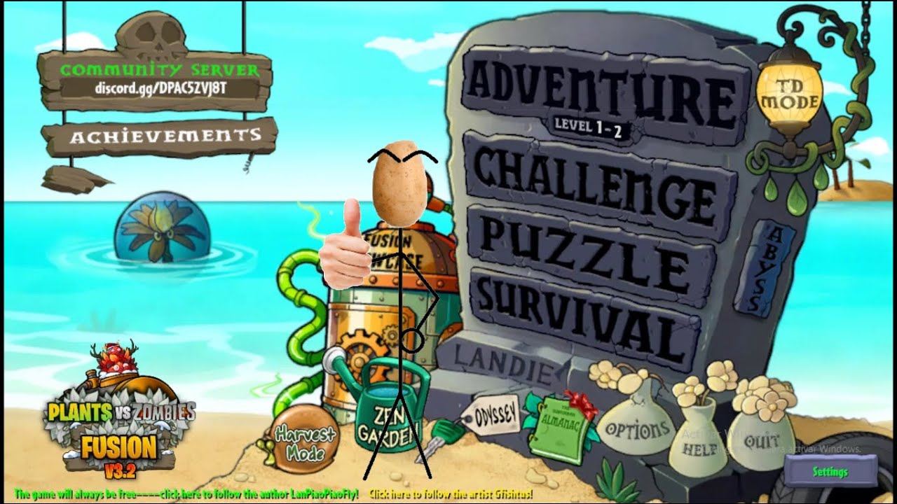 Como descargar Plants vs Zombies Fusion 3.2 para PC en Espa&ntilde;ol, Ingles y MAS